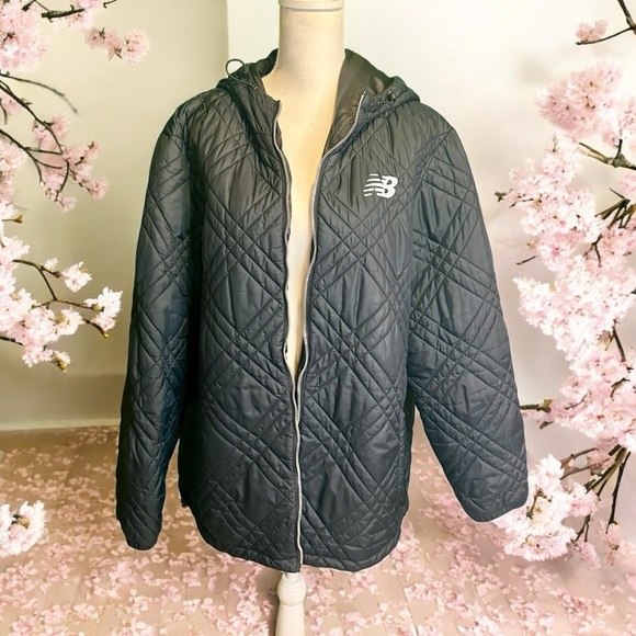 New Balance Women’s Plus Size Black Quilted Padded Puffer Winter Coat Size 2X - Picture 1 of 13